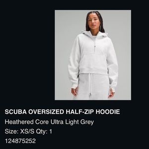 LULULEMON. SCUBA OVERSIZED HALF-ZIP HOODIE